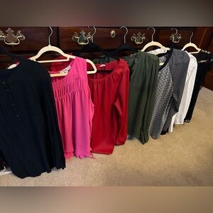 Lot of 7 XXL LOFT & INC brand cute tops. Plus size XXL. Great condition. TRENDY